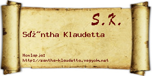 Sántha Klaudetta névjegykártya